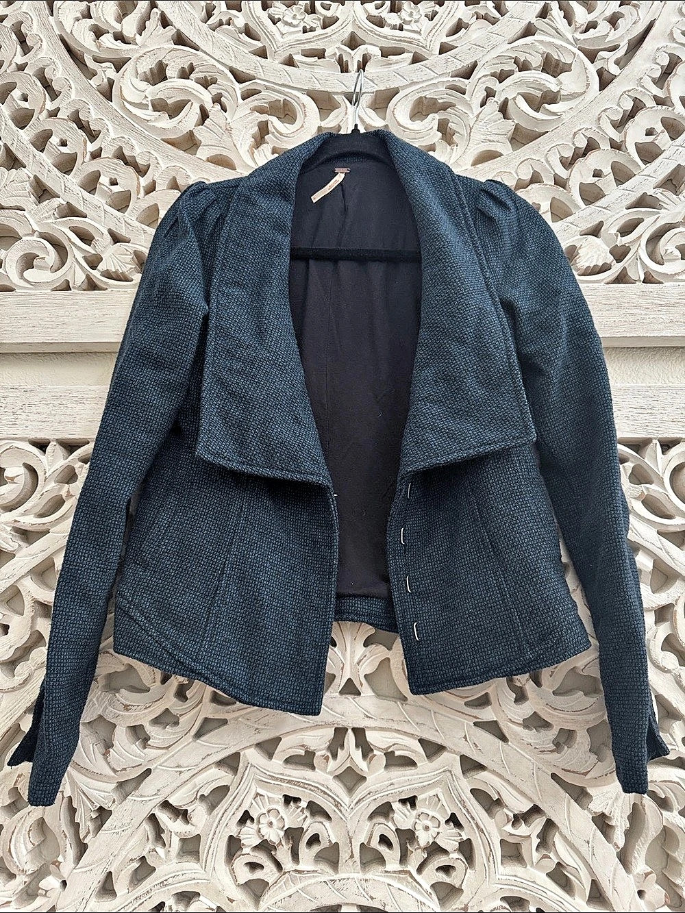 Free People Textured Hook-and-Eye Jacket
